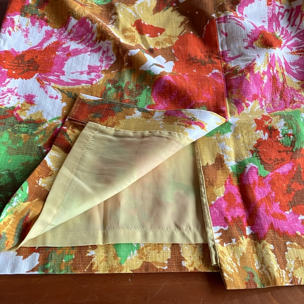 Talbots Floral Skirt Pink Orange Yellow Abstract Flowers Plus Size 16W. EUC - Picture 8 of 12
